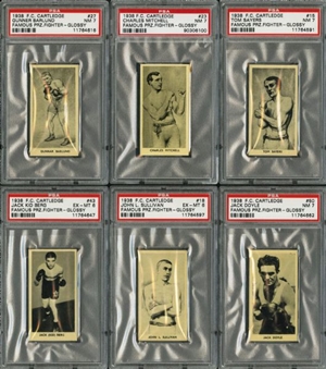 1938 F.C. Cartledge Famous Prizefighter “Glossy” PSA Graded Complete Set of 50 Cards  